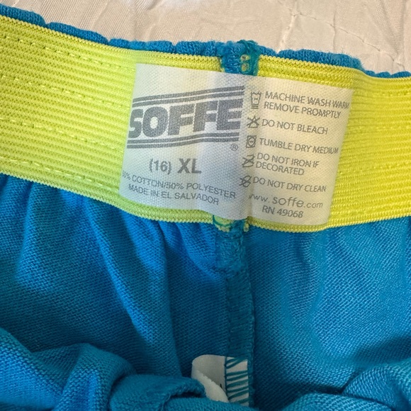 Soffe Blue and Yellow Shorts - Picture 3 of 4